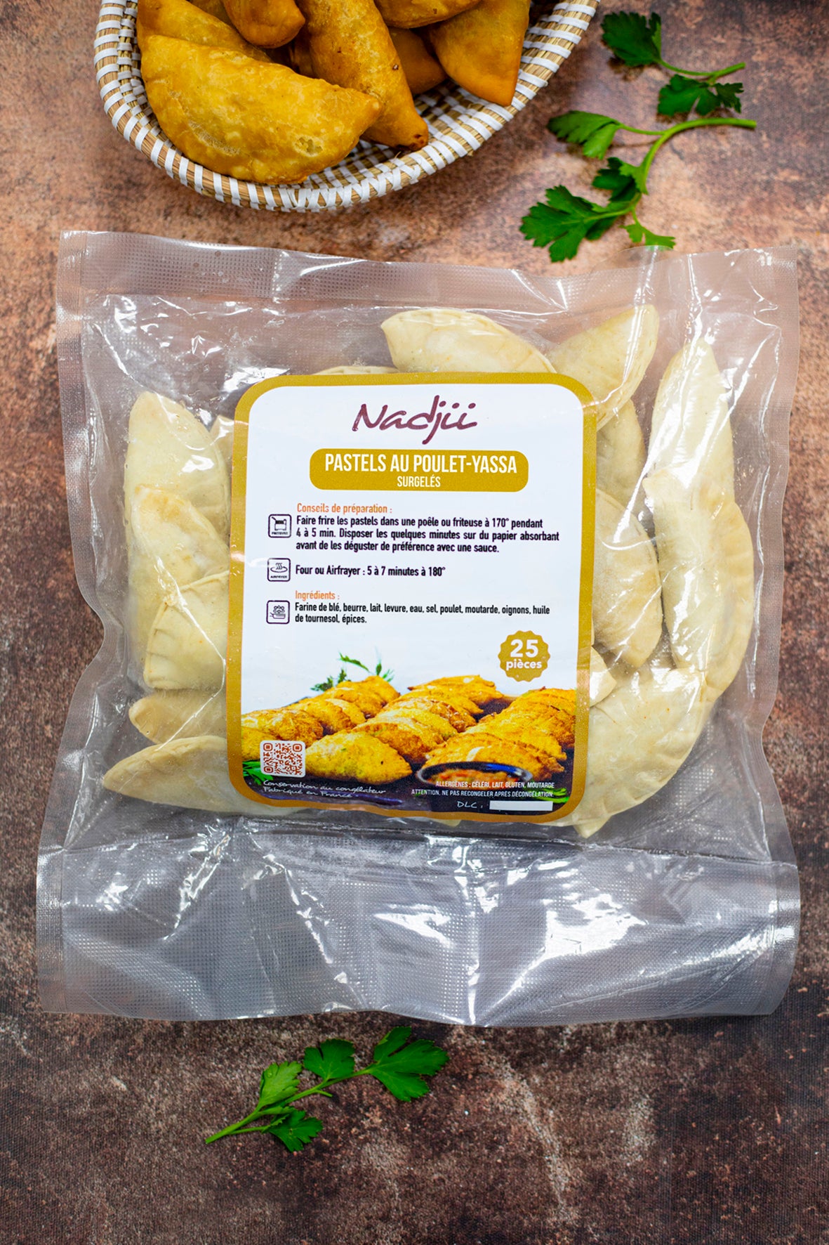 25 Pastels au Poulet-Yassa Surgelés